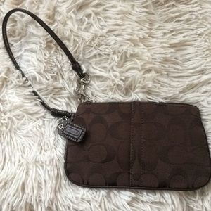 Brown Coach Wristlet